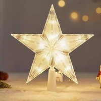 Décoration d'étoile de Noël d'extérieur en polyrésine avec impression sérigraphiée pour la maison, les fêtes, le bureau et les festivals