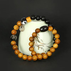 Bracelet <span class=keywords><strong>en</strong></span> bois <span class=keywords><strong>de</strong></span> santal à double rangée <span class=keywords><strong>de</strong></span> <span class=keywords><strong>perles</strong></span> rondes pour la prière et les cadeaux Été 2024 AliExpress - Product Image 1