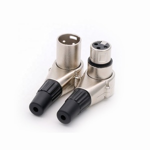 Xlr Right Angle Microphone Cắm Kết Nối 3 Lõi Xlr Nam Cắm + Nữ Ổ Cắm Bộ Màu Bạc - Product Image 6
