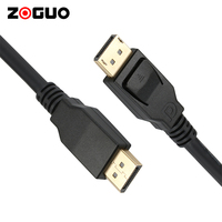 Câble DP 1.4V 8K/60Hz HDR, conducteur en cuivre sans oxygène, plaqué or, coque en PVC noir ABS pour ordinateur portable/HDTV/projecteur/moniteur/DVD
