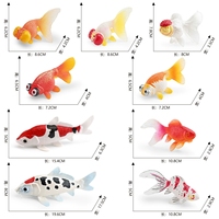 Modèles de poissons simulés pour aquarium, figurines nageuses de carpes koï et de poissons rouges, décoration de créatures marines, modèles de poissons flottants artificiels, ornements marins