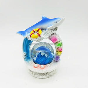 Bán Buôn Điêu Khắc Polyresin Bãi Biển Quà Tặng Lưu Niệm Thiết Kế Độc Đáo Tượng Rùa Thủ Công Bằng Nhựa Resin Hình Cá Heo Đại Dương Nhiệt Đới - Product Image 2