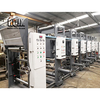 Machine d'impression flexographique semi-automatique six couleurs haute vitesse et haute efficacité pour films plastiques PE et sacs alimentaires laminés