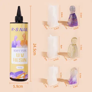 R S Nail Clear Adhesive UV Glue OEM High Quality Family DIY Soft UV Resin