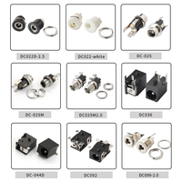 Conector DC-025M-2.0, Conector Hembra DC para Montaje en Panel PCB, Conector de Alimentación DC de 5.5*2.1mm