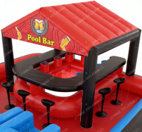 Bar de piscine gonflable portable en PVC personnalisé et tente de pub extérieure pour fêtes et événements