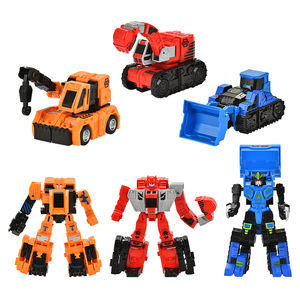 Transformerende Bouwtrucks Voertuigen Robotstam Assembleren Auto 'S Kerstverjaardagscadeau Voor Peuters - Product Image 4