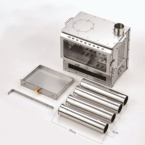 Stufa <span class=keywords><strong>a</strong></span> Legna Multifunzione in Acciaio Inox per Tende <span class=keywords><strong>da</strong></span> Campeggio, Riscaldamento per Esterni - Product Image 6