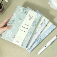 Bloc-notes personnalisable avec logo brodé, motifs imprimés, couverture rigide en tissu A5, texture tissu