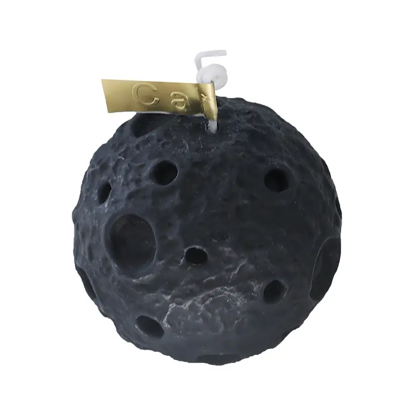 हॉट सेलिंग पैराफिन नवीनता मोमबत्तियां काले सफेद चंद्रमा के आकार की सुगंधित मोमबत्ती