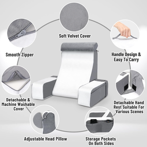 उन्नत समायोज्य बैक गर्दन समर्थन तकिया के साथ उन्नत समायोज्य गर्दन समर्थन तकिया और चल हेडरेस्ट रीडिंग तकिया - Product Image 2