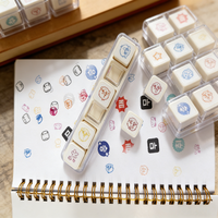 Ensemble de tampons en caoutchouc multifonction 6 en 1, auto-encreurs, pour loisirs créatifs, scrapbooking, journalisation