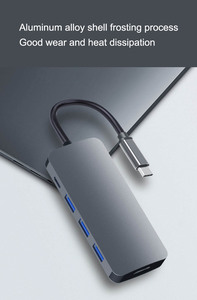 Station d'accueil <span class=keywords><strong>USB</strong></span>-<span class=keywords><strong>C</strong></span> grise, <span class=keywords><strong>alimentation</strong></span> PD, charge, hub <span class=keywords><strong>USB</strong></span> multifonction 3.0, projection d'écran HD 4K 60HZ, adaptateur <span class=keywords><strong>USB</strong></span>-<span class=keywords><strong>C</strong></span> vers HDMI - Product Image 5