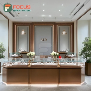 Custom Shopping Mall Jewelry Store Furniture Polished Surface Commercial Store Showcase Cabinet - Product Image 3
