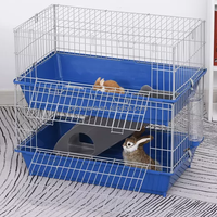 Cage pour petits animaux à 2 niveaux Chinchilla Rabbit Hutch Pet Play Habitat