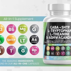 Cápsulas Herbales de Sleep 5 HTP All in One GABA 5HTP L-Triptófano L-Teanina Ashwagandha para el Apoyo del Estado de Ánimo, las Emociones y la Relajación - Product Image 2