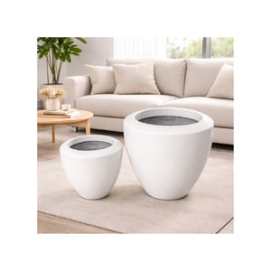 <b>Best</b> Seller Fiberglass Planter Pots Hand-Carved Garden Flower Pots Modern Design Eco-Friendly Durable Lightweight Sustainable - Product Image 1