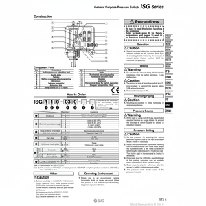 ISG120-031 de pressostat à usage général SMC Pneumatics - Product Image 1
