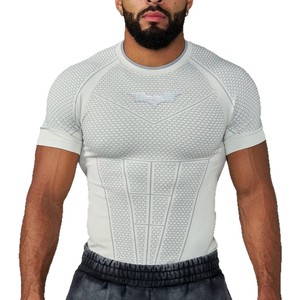 T-<span class=keywords><strong>shirt</strong></span> à manches courtes pour homme, coupe ajustée, séchage rapide, pour le jogging, le sport, la remise en forme et les entraînements de course à pied - Product Image 5