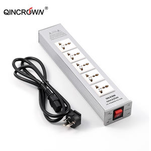 Conditionneur de puissance audio haute fidélité 10A 50-60KHz, filtre de puissance CA pour table, 5 prises, prises de courant Hi-Fi, QINCROWN - Product Image 1