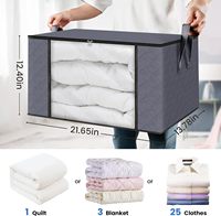 Sacs de rangement pliables écologiques 2024 pour vêtements et couvertures, conteneurs cubiques de 20-35L pour organiser les vêtements dans la chambre et le placard