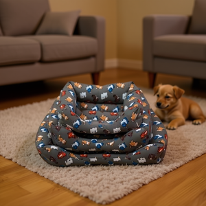 Cuccia per Cani Colorata con Fondo Antiscivolo, Set Tre Pezzi per Animali Domestici - Product Image 3