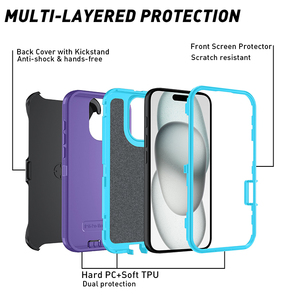 Tốt Nhất Người Bán Robot Hậu Vệ Cứng Điện Thoại Di Động Trường Hợp Đối Với iPhone 16 16 Pro 16 Pro Max Trường Hợp Bao da Vành Đai Clip Armor Cover Quay Lại Trường Hợp - Product Image 4