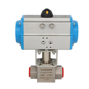 Vanne à bille pneumatique à haute pression en acier inoxydable 304 Q611F-320, filetée, d'arrêt, pour le remplissage de gaz naturel, haute vanne - Product Image 4