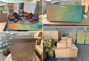 Inflatable सोफा इको इको पीसी सोफे ने फुटरेस्ट लैक फ्लैकिंग एयर सोफा कुर्सी लिविंग रूम फर्नीचर लाउंज इंफ्लेटेबल बैकरेस्ट - Product Image 6