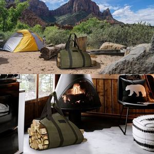 Sac de transport pour bûches Oxford Firewood - Grand sac de transport robuste pour bûches de camping et bûches d'intérieur - Product Image 3
