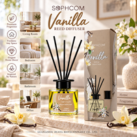 Coffret Cadeau Diffuseur de Parfum d'Ambiance Bouteille en Verre Bâtonnets en Fibre Arôme de Luxe Fournisseur en Gros Emballage Personnalisé