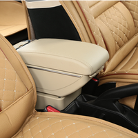 Boîte de rangement pour console coulissante USB noire à double couche pour voiture japonaise pour Toyota Rush 2020-2024 avec fonction de porte-gobelet