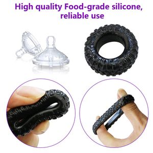 Siyah ve beyaz renk Penis halka gecikme boşalma yetişkin seks oyuncakları erkekler için erkek masaj horoz silikon yüzükler - Product Image 4