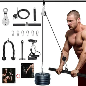 Complete Tricep Bicep Exercises Fitness Lift Cable Pulley System