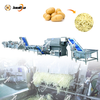 Automatische industriële aardappelverwerkingslijn, groenteborstel-schiller, bubbelspoelmachine, snijmachine, aardappelproductielijn