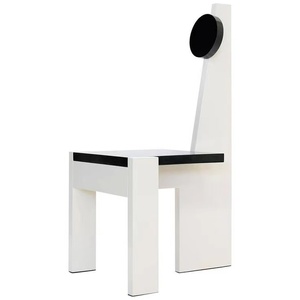 Sedia moderna arte erotica in nero lacca di sculpura per l'home Office sala da pranzo e bagno uso di vetro progettato sedia da pranzo - Product Image 4