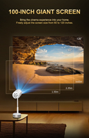 FEELWOW TS-16 Mini Projecteur Vidéo Nouveau Modèle 1080p 4K Prêt 3D Prêt Android LED HIFI Stéréo Home Cinéma Mise Au Point Automatique