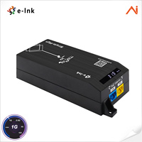 Injektor PoE+ 30W dengan Layar LED, Input AC 85-265V, Daya Siaga Rendah 0.5W, Pemasangan di Dinding untuk Digital Signage