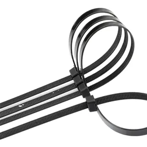 3.6x150mm最佳出厂价格Nylon66电缆扎带黑色6英寸电动塑料电缆组织器，自锁拉链扎带白色