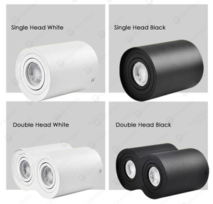 Montage en Surface en aluminium simple <span class=keywords><strong>Double</strong></span> tête Spot de plafond vers le bas luminaire carré rond LED boîtier de Spot Mr16 - Product Image 3