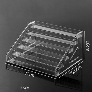 Présentoir carré transparent multicouche en plastique pour cosmétiques, vernis à ongles, maquillage et accessoires vidéo, idéal pour l'organisation et la présentation. - Product Image 3