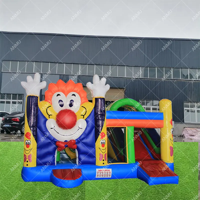 New design inflatable jumpers bounce house castillo hinchable clown bouncy castle with slide