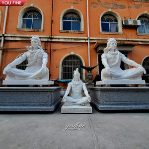 YOUFINE <span class=keywords><strong>Statue</strong></span> du Dieu <span class=keywords><strong>Shiva</strong></span> en marbre blanc, sculpture religieuse hindoue pour la méditation, pour temple - Product Image 6