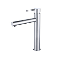 Robinet de salle de bain moderne Guangdong, monocommande, en laiton, monotrou, à poser, avec cartouche céramique, finition chromée, à débit contrôlé, garantie 5 ans