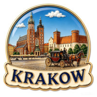 Aimant de réfrigérateur en métal émaillé rigide, design personnalisé, vente en gros du fabricant, aimant de réfrigérateur souvenir touristique de Pologne