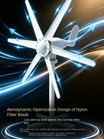 Éolienne à aimant permanent à axe horizontal de 600 W pour usage domestique, 6 pales, petit générateur éolien, système d'énergie hors réseau