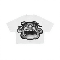 T-shirt décontracté en toile de coton 100% de 240g, coupe ample et oversize, épaules tombantes, design imprimé en sérigraphie sur le devant