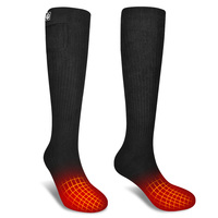 Chaussettes chauffantes rechargeables par USB 7,4 V 7,5 W, 100 % coton tissé, pour le sport, le football, le ski, chaudes et thermiques