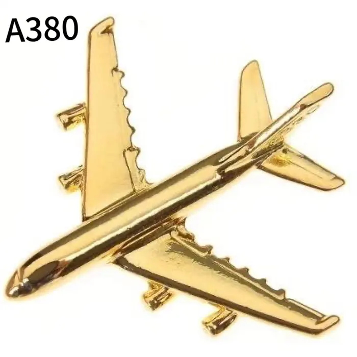 Luxury Polished Metal Clutch Aviation Badges Aircraft Emblem Airplane Lapel Pins