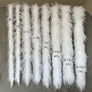 8-10cm 6Ply Wholesale <strong>Feather</strong> Boas <strong>Ostrich</strong> <strong>Feathers</strong> Boa for Wedding Party Clothing Dress Decor